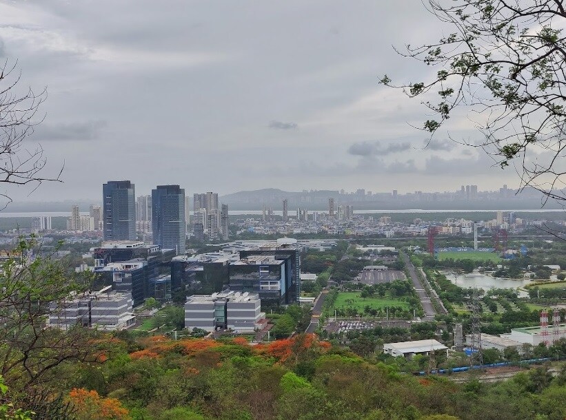 Mahape_a large city with tall buildings and trees
